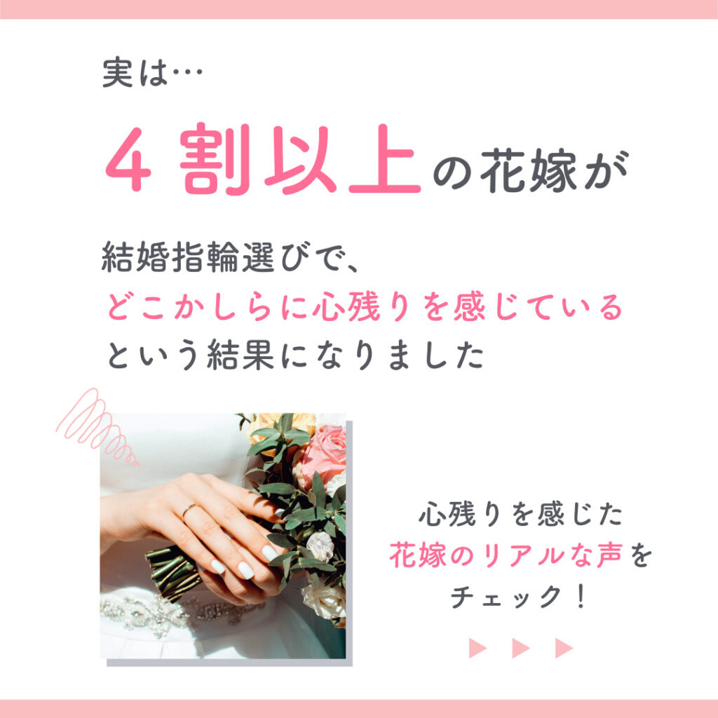後悔しないために知っておきたい！実は、4割以上の花嫁が